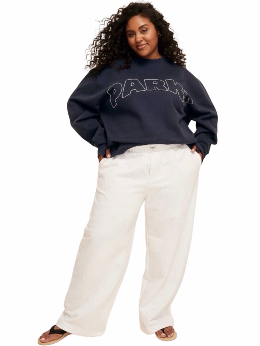 PARKE x Target High Rise Boxer Sweatpants - Size XXL - Cream